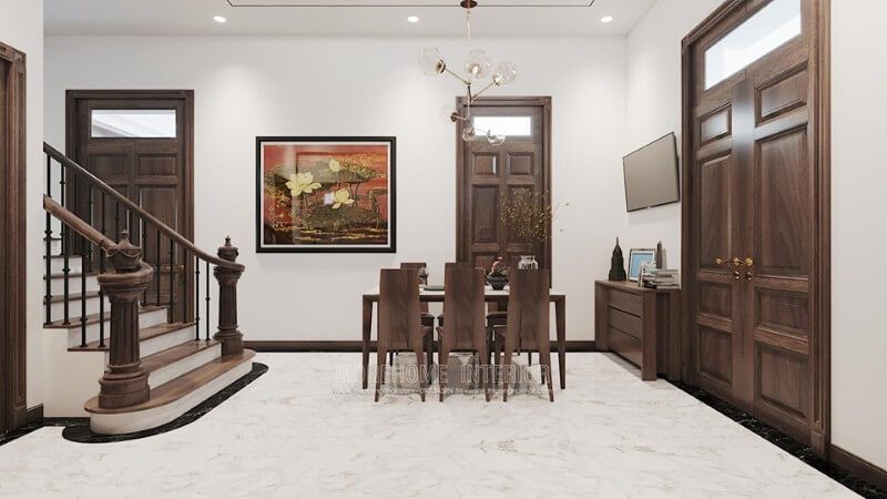 Mẫu cửa gỗ tự nhiên 2 cánh hiện đại đẹp dành cho không gian nội thất nhà biệt thự, nhà phố