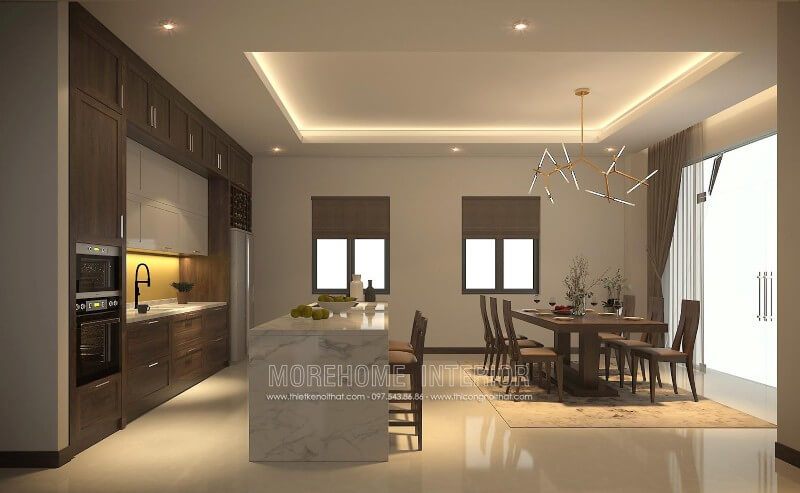. Sử dụng tủ bếp kiểu dáng chữ i tại Hà Nội là cách tối ưu và tiết kiệm không gian một cách hiệu quả nhất cùng với việc đảm bảo tính thẩm mỹ cho ngôi nhà của bạn.